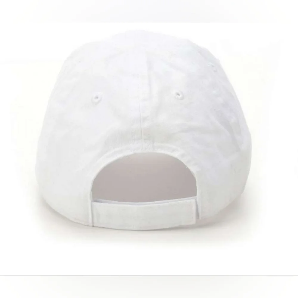 White Nike Solid Swoosh Cotton Youth Baseball Cap 🆕 White Nike Hat - Picture 4 of 4